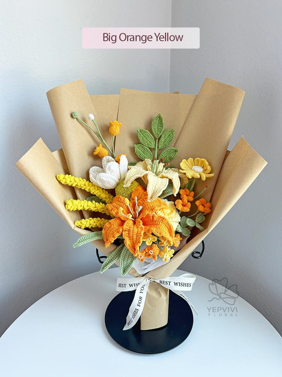 Lilien- und Wildblumenstrauß
