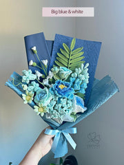 Crochet Flower Bouquet – Handmade Peony, Hydrangea & Lilac Arrangement, Gift for her