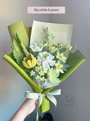 Crochet Flower Bouquet – Handmade Peony, Hydrangea & Lilac Arrangement, Gift for her