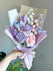 Crochet Rose Bouquet: Handmade Colorful Floral Arrangement