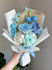 Crochet Rose Bouquet: Handmade Colorful Floral Arrangement