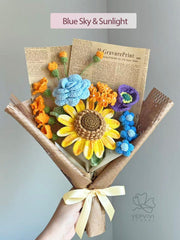 Handmade Crochet Flower Bouquet: Sunflower, peony, rose. – 10 Designs | Birthday Gift, Mother’s Day gift.