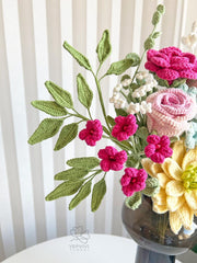 Handmade Crochet Flower Bouquet: Spring Yarn Floral Arrangement