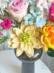 Handmade Crochet Flower Bouquet: Spring Yarn Floral Arrangement