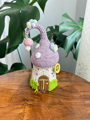 Crochet Mushroom Storage Box: Handmade Fairy Cottage Organizer (7x3 in)