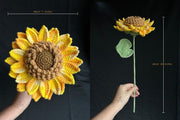 Crochet Sunflower Stems – Personalized Handmade Flower Bouquet, Birthday or Christmas Gift.