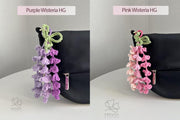 Crochet Flower Bouquet Bag Charm: Handmade Cotton Keychain
